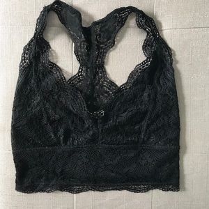 Black lace bralette